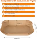 Thumbnail 2 de 120 Stück Backpapier für Ninja Heißluftfritteuse ⌚ 📄