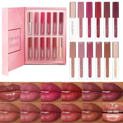 12PCS Lipgloss-Set Glänzend matt Lippen Glow Öl 💄