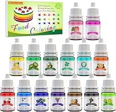 15er Lebensmittelfarben Set 6 ml – flüssige Lebensmittelfarbe 🎨