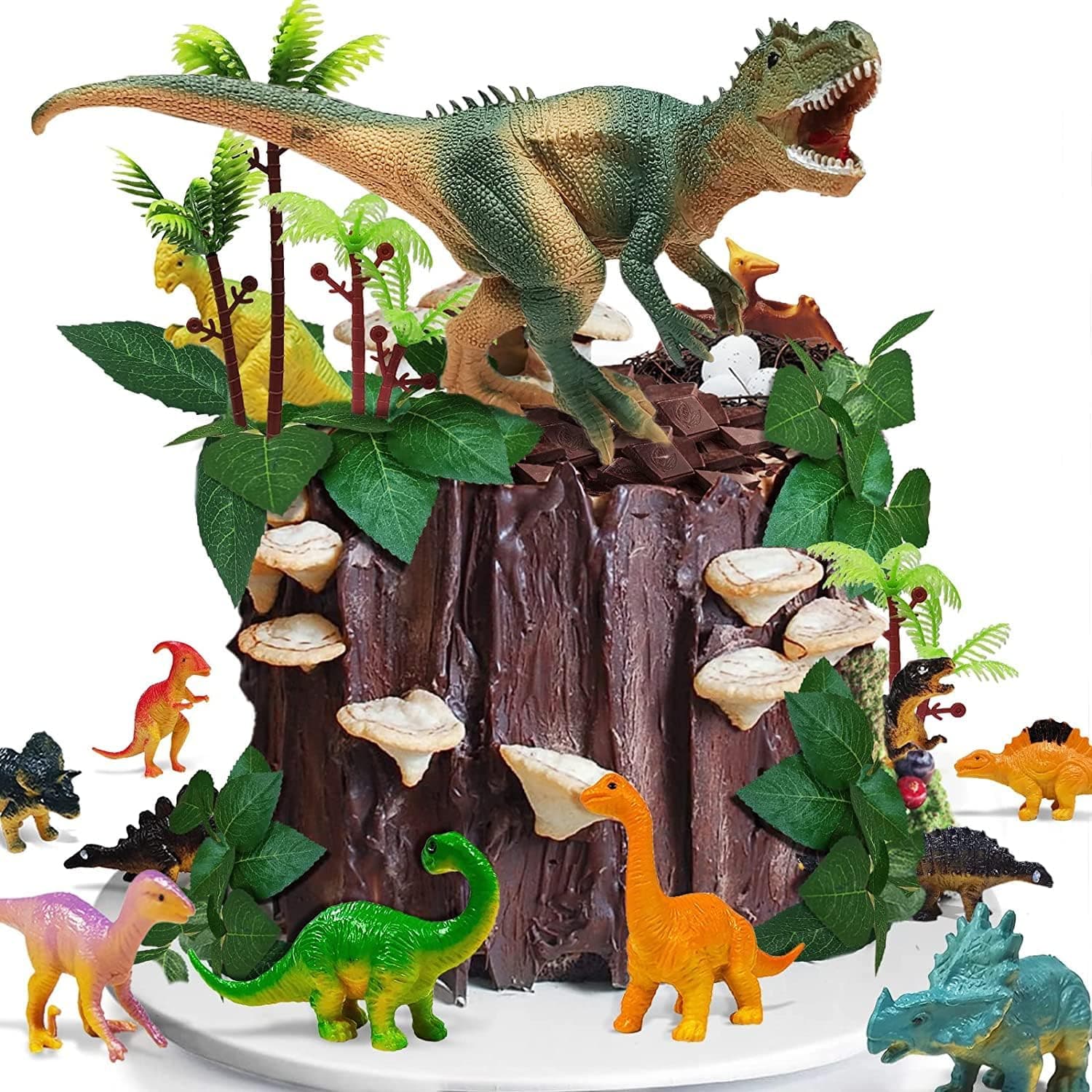 26 Stück Kuchendeko Dinosaurier Set Dino Tortendeko 💥