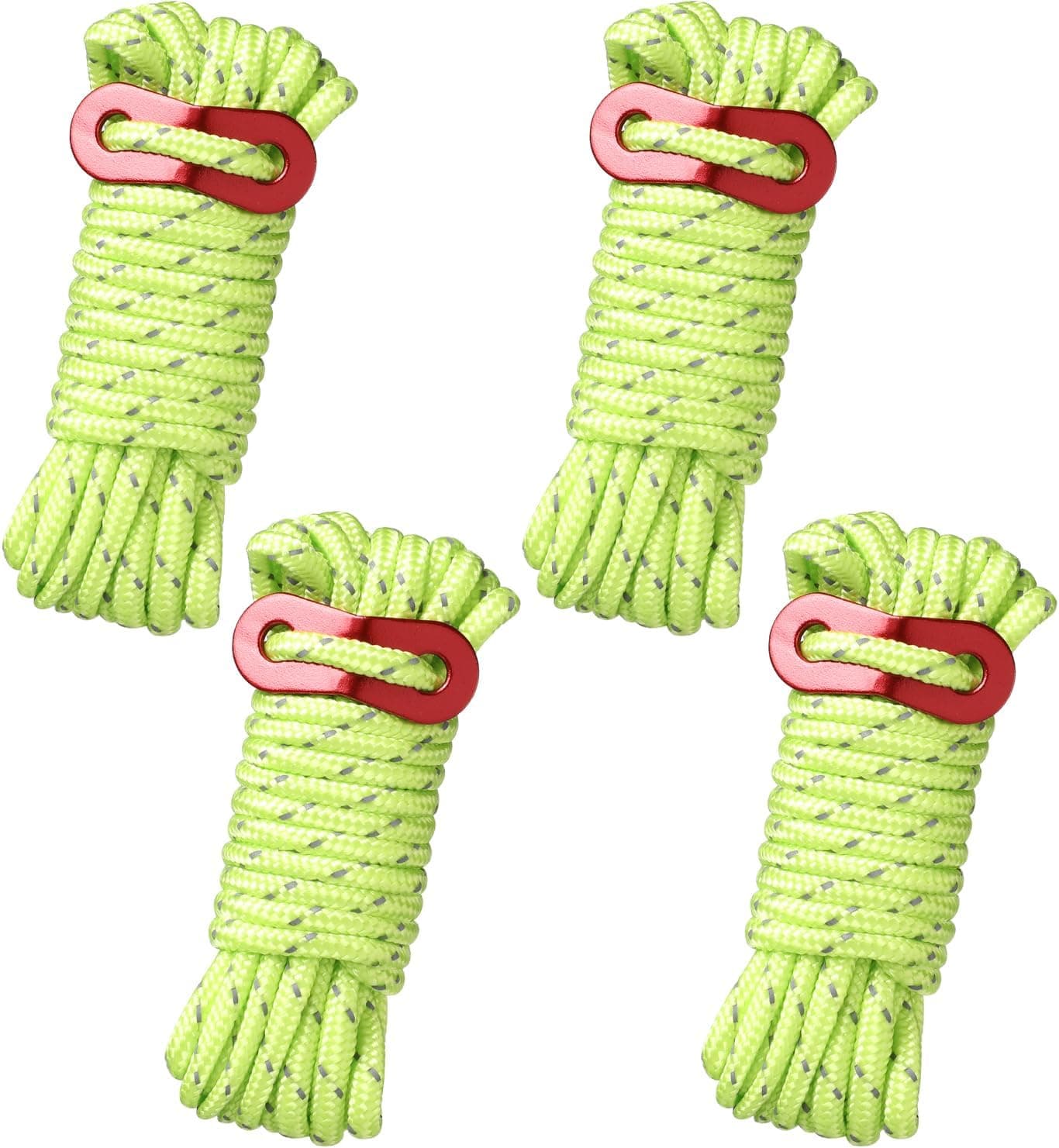 Abspannseile Camping Nylonschnur mit Seilspanner 4mm Zeltschnur 4M ⌚