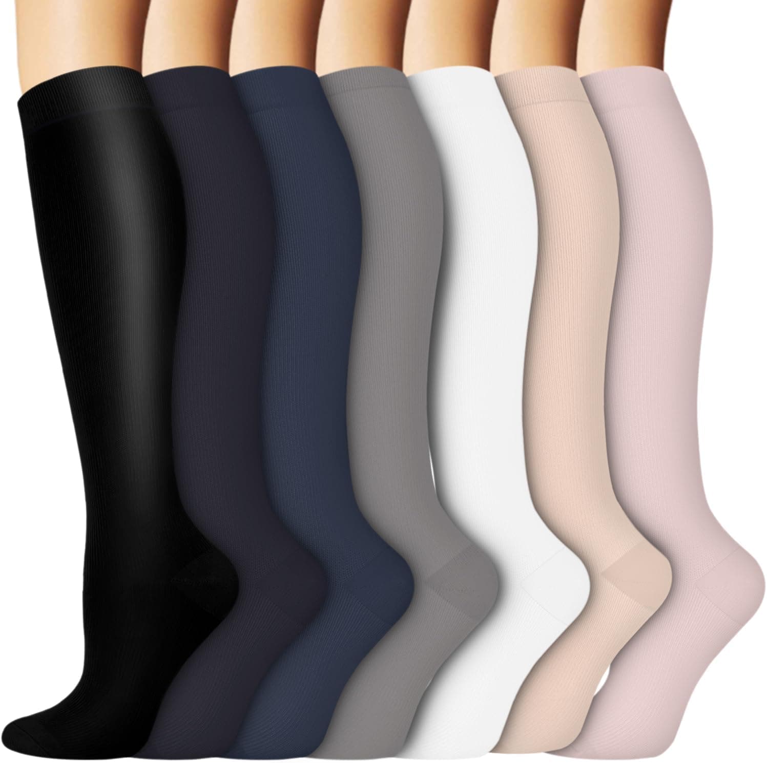ACTINPUT Kompressionsstrümpfe 7 Paar für Sport & Reise ⌚