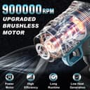 Thumbnail 1 de Akku-Laubbläser, Bürstenloser Motor mit 2x4.0Ah Akkus,Leaf Blower,Luftmenge 800m³/h,Stufenloses Getriebe,3 DüSen, 1,82 Lbs Leicht für Garten,Laub,Staub & Schnee
Akku-Laubbläser, Bürstenloser Motor mit 2x…