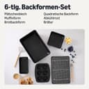 Thumbnail 1 de Amazon Basics Antihaft-Backformen 6-teiliges Set ⌛📷
