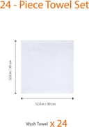 Thumbnail 5 de Amazon Basics Waschlappen 30×30 cm, 24er-Pack 🧻
