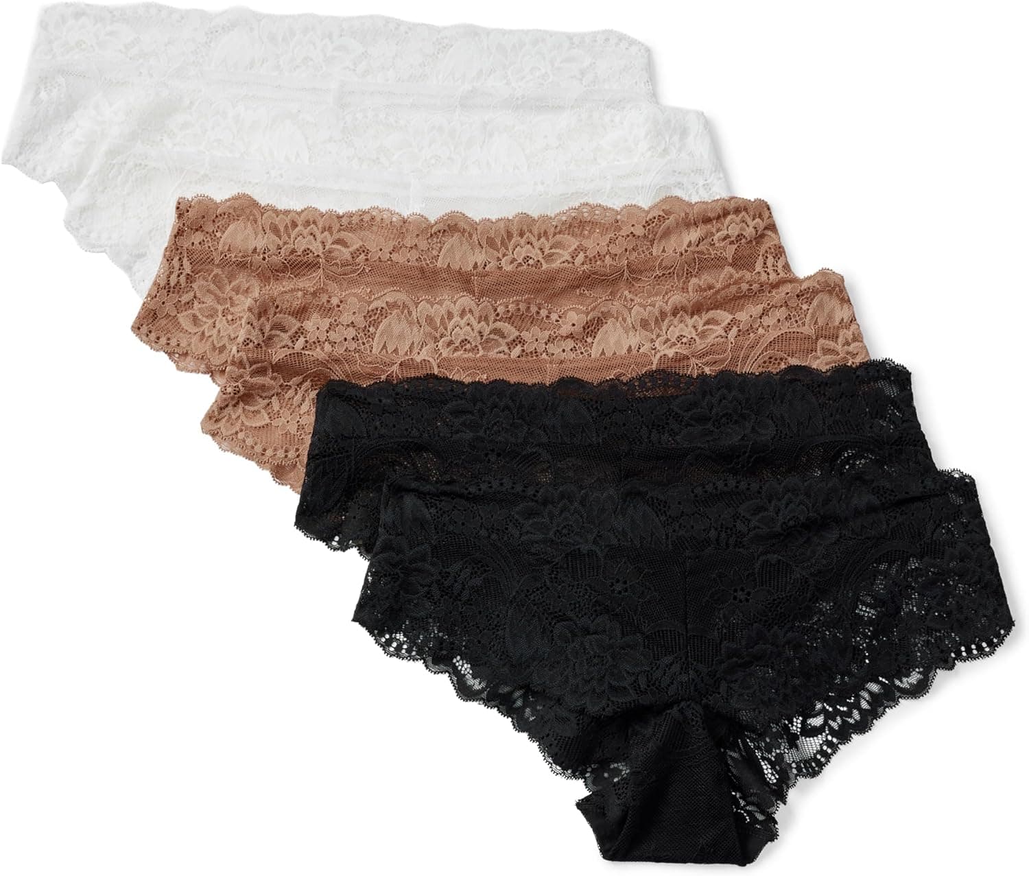 Amazon Essentials Damen Hipster Stretch-Galoon-Spitze 6er-Pack 👙