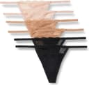 Thumbnail principal de Amazon Essentials Damen G-String Peachfarbene Mikrofaser Spitzenbesatz 👙