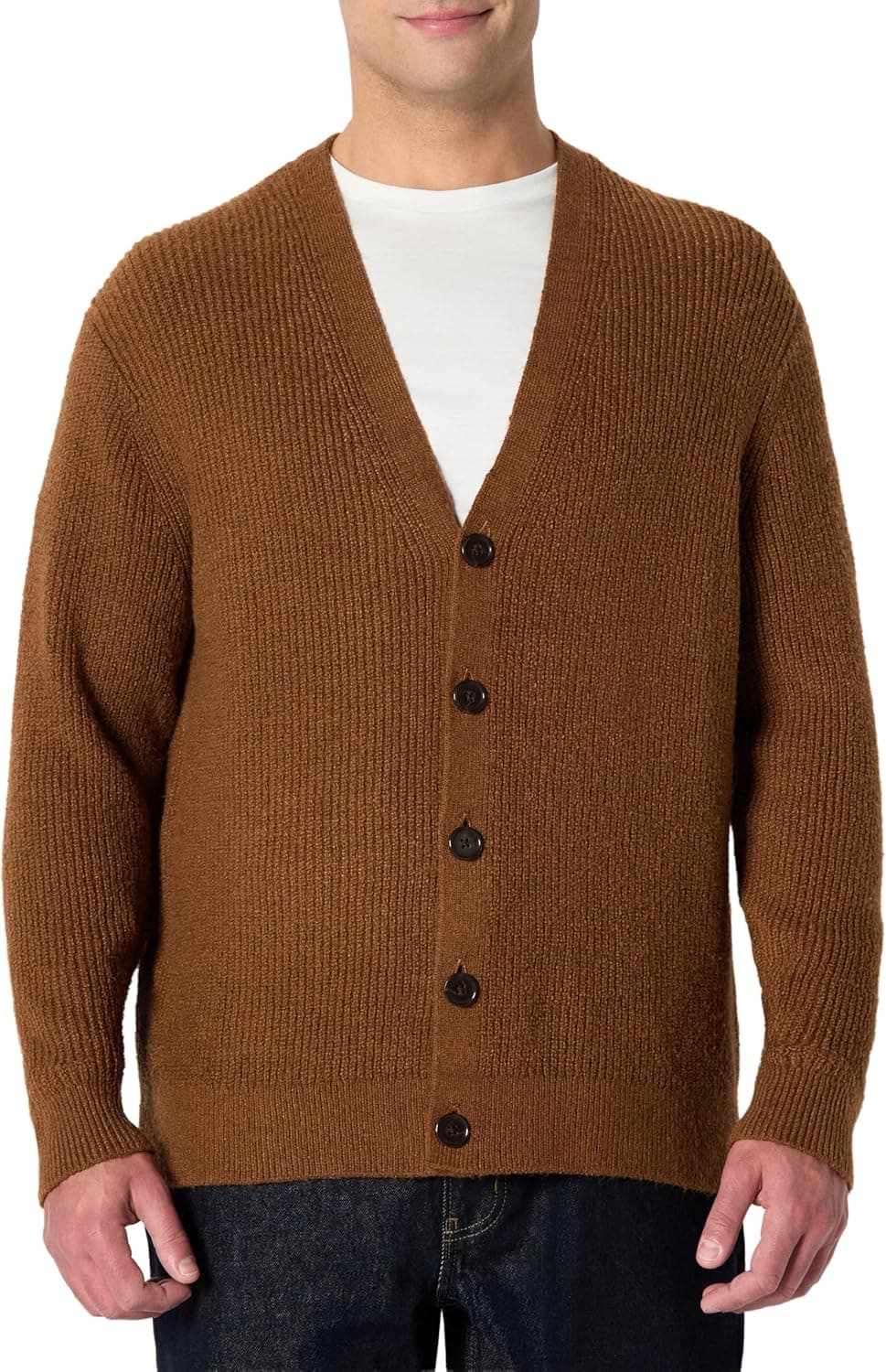 Amazon Essentials Relaxed-Fit Strickjacke Baumwollmix 👕