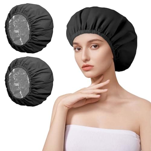 AOGOE Duschhauben 2er Pack 2-in-1 Hauben für Damen 👒