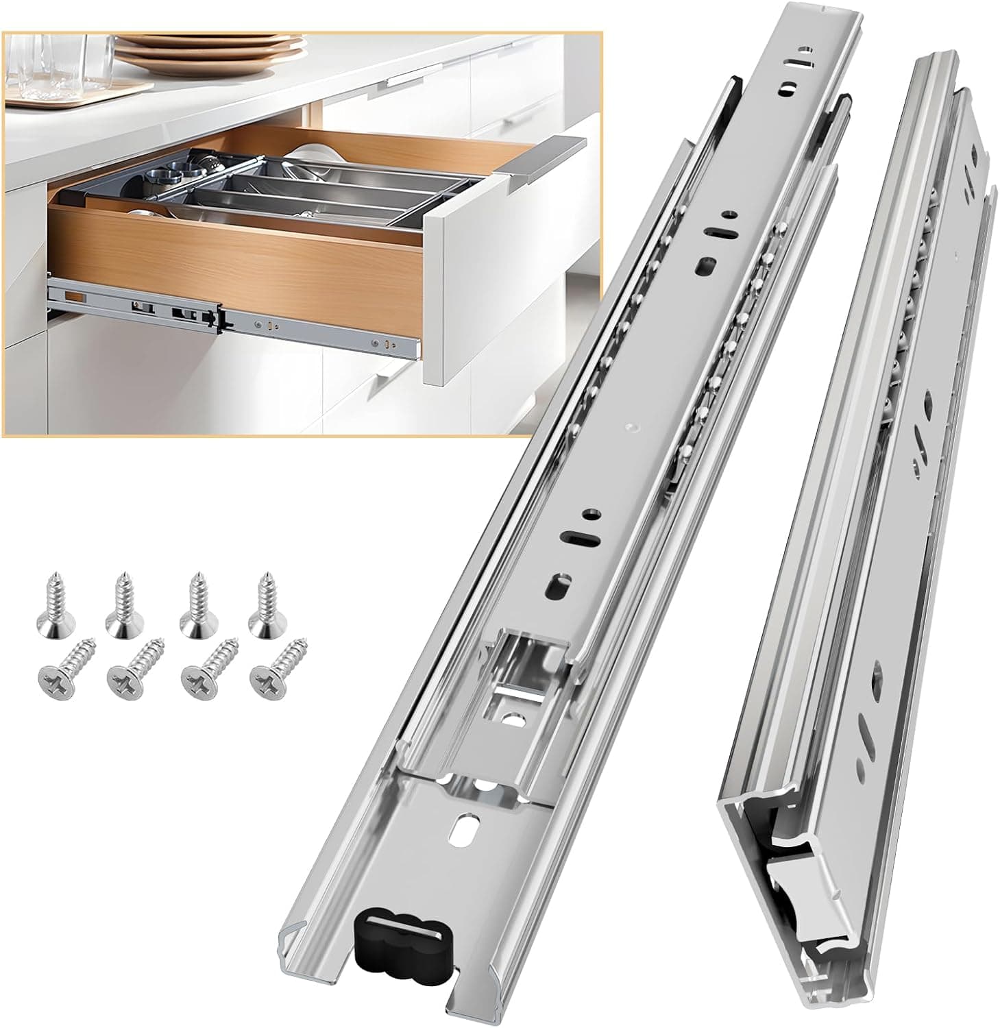 AOLISHENG Schubladenschienen Vollauszug 300mm 45 kg ⌚?