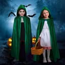 Thumbnail 3 de AOOWU Mittelalter Kapuzenumhang Dunkelgrün 🎭