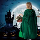 Thumbnail 4 de AOOWU Mittelalter Kapuzenumhang Dunkelgrün 🎭