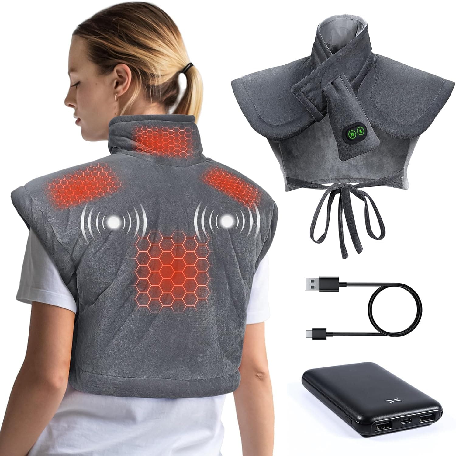 Arlierss Graphen Heizkissen Nacken- und Schulterwärmer 10000mAh 🔋