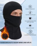 Thumbnail 3 de Balaclava Sturmhaube Gesichtsschutz, schwarz 🧣