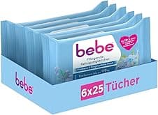 bebe Pflegende Reinigungstücher 6×25 Stück 🎧