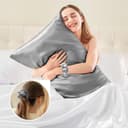 Thumbnail 4 de BEDELITE Seidenkissenbezug 40 x 80 Satin Grau 🎗️