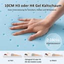 Thumbnail 2 de BedStory Gel Topper 180x200cm H3/H4 10 cm Kaltschaum ⌚