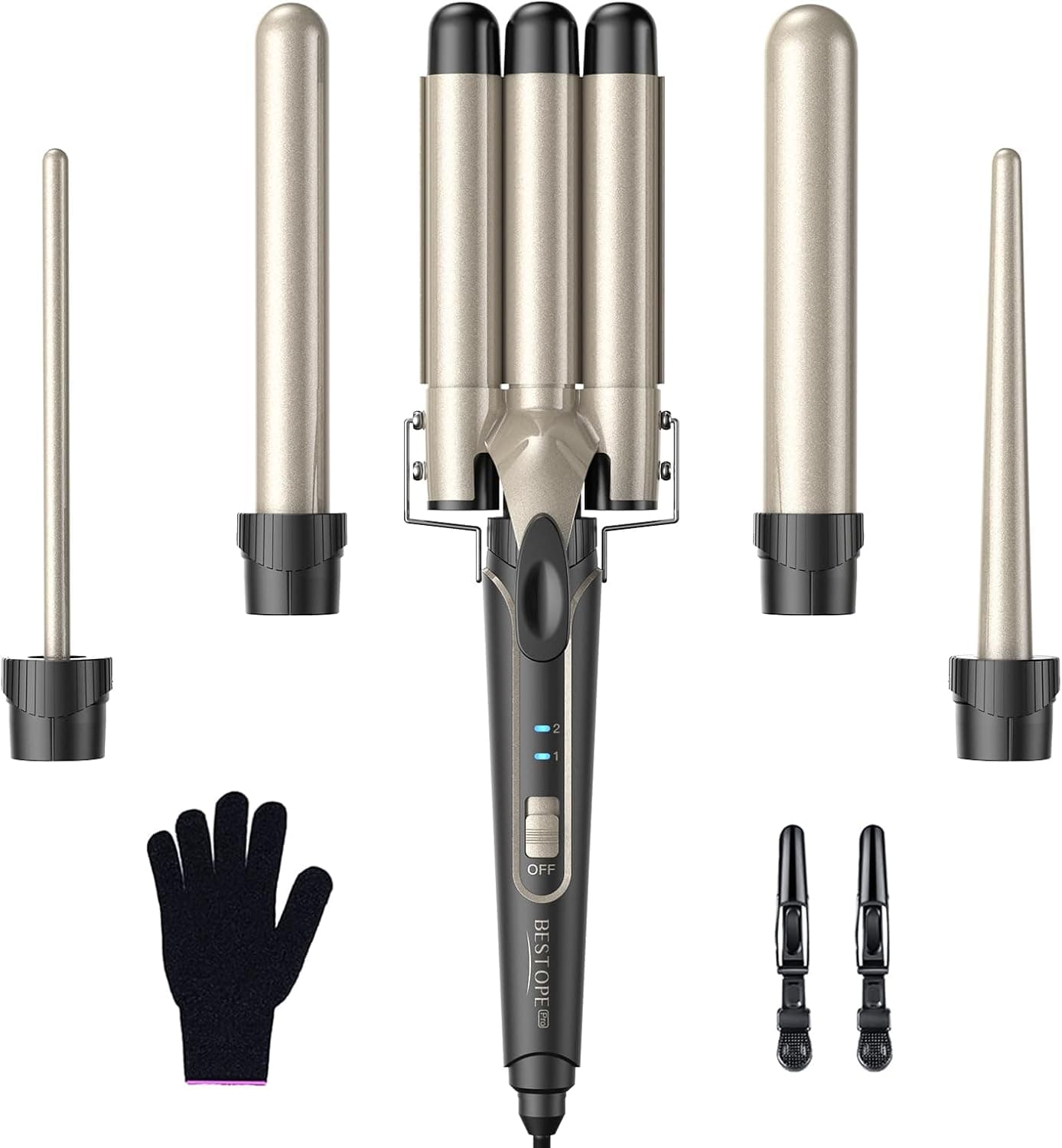 BESTOPE PRO Lockenstab Set 5‑in‑1 Welleneisen 🎀