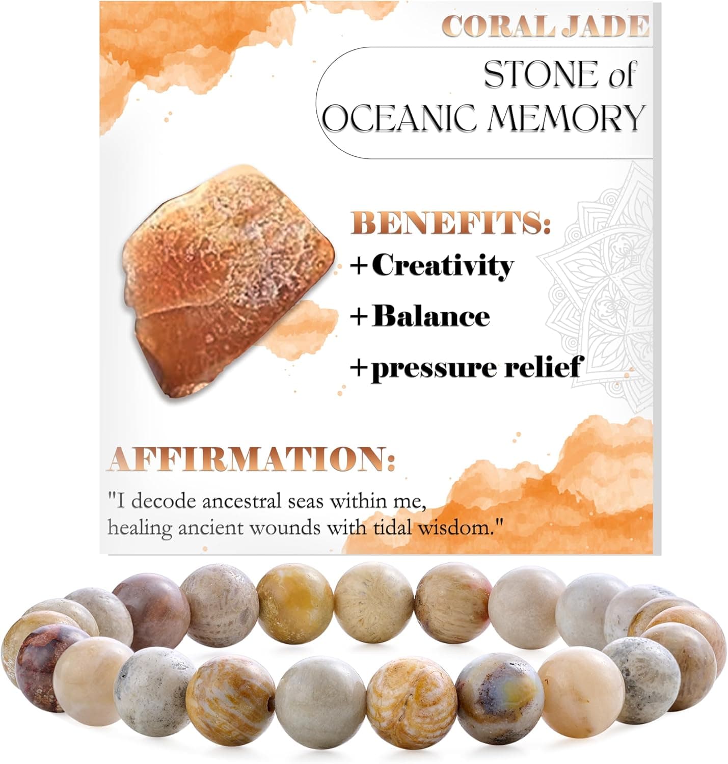 Bivei Kristall Armband 8mm Perlen Natürlicher Stein ⌚