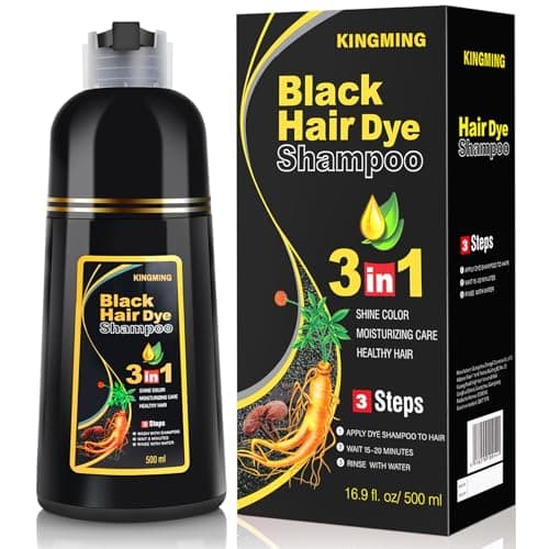 Black Hair Dye Shampoo 3‑in‑1 Schwarz 500 ml 🧴