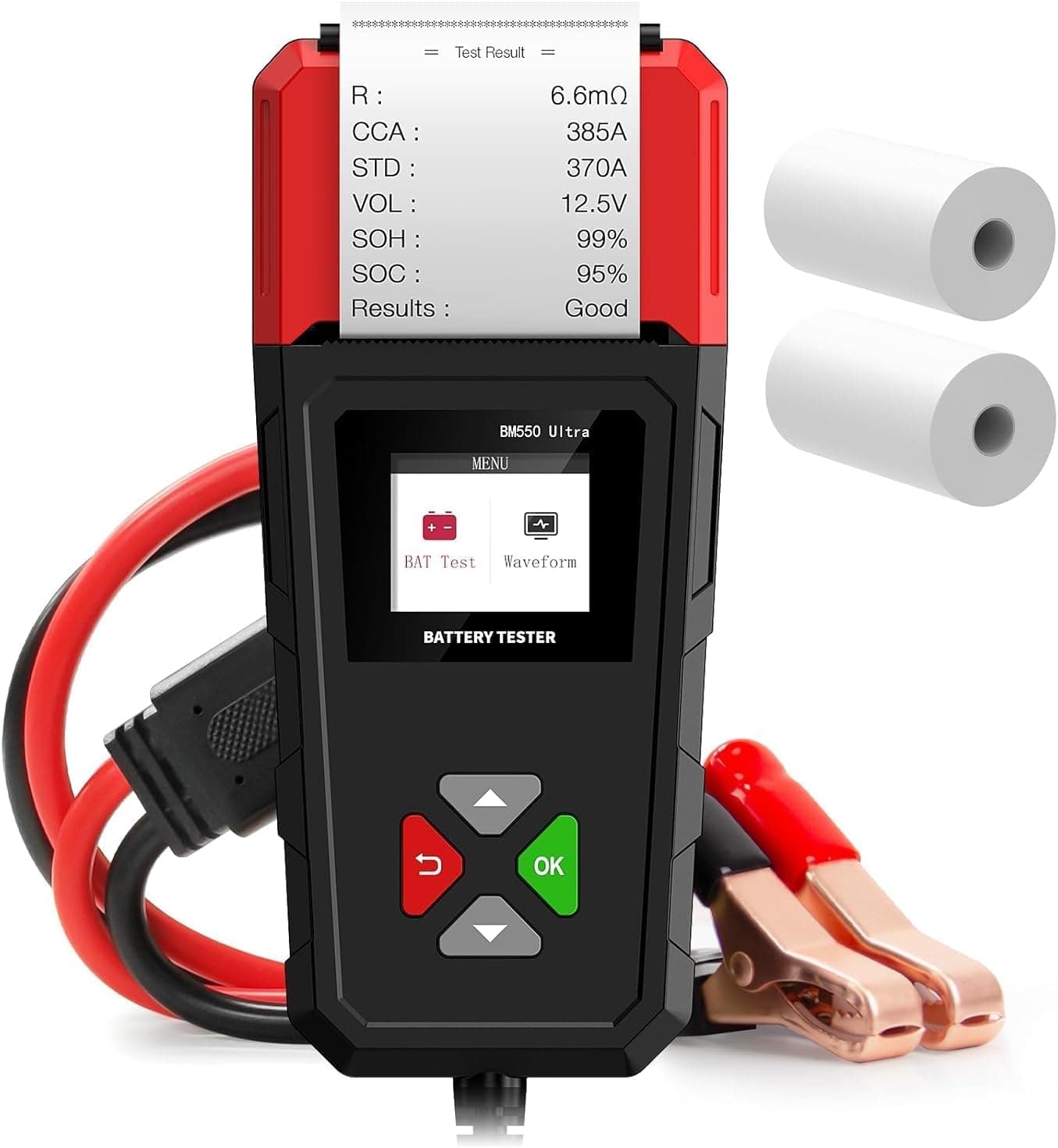 BM550U Autobatterietester mit Drucker – 6V/12V/24V ⌚