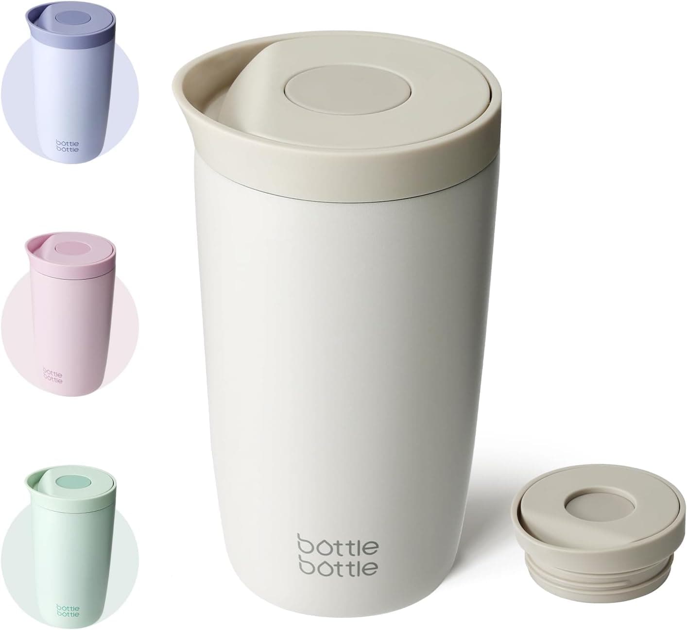 BOTTLE BOTTLE Thermobecher 350 ml – Isolierbecher grau ☕