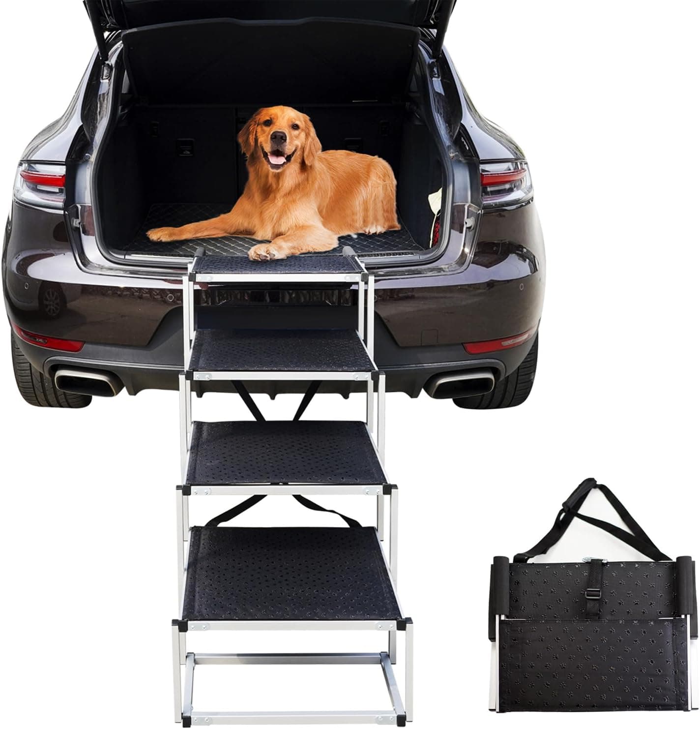 Bounabay Hundetreppe 4 Stufen, für Hunde bis 75 kg 🐶