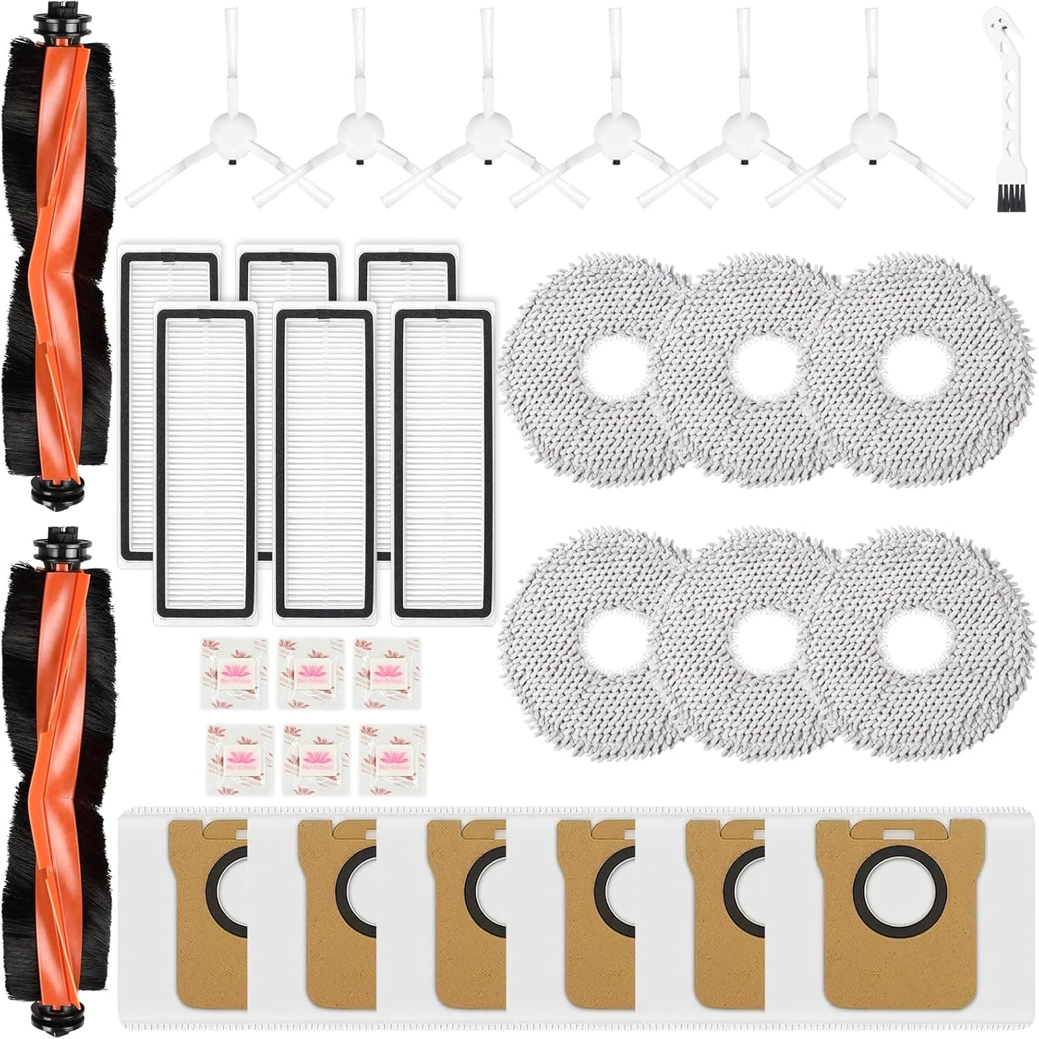 Bpbdzz 33-teiliges Zubehörset für Xiaomi Roboterstaubsauger ⌚