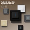 Thumbnail 2 de BSEED Glas-Lichtschalter 1-fach E-Serie 86 mm ⌚