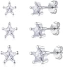 Thumbnail 5 de Cangall Ohrstecker Silber 925 Klein – Stern Ohrstecker Set 3 Paare ⌚
