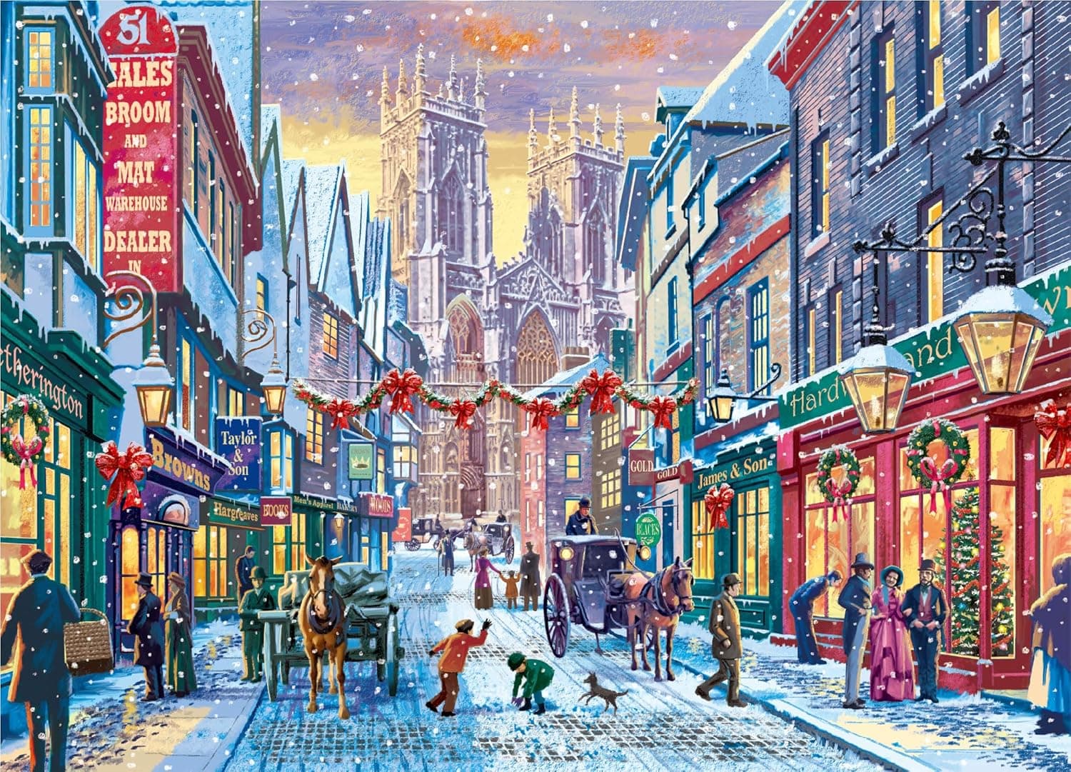 CLMCL Weihnachtsstraße Puzzle 1000 Teile 🎄