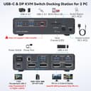 Thumbnail 2 de CMSTEDCD KVM Docking Station 4K120Hz Displayport USB C ⌚