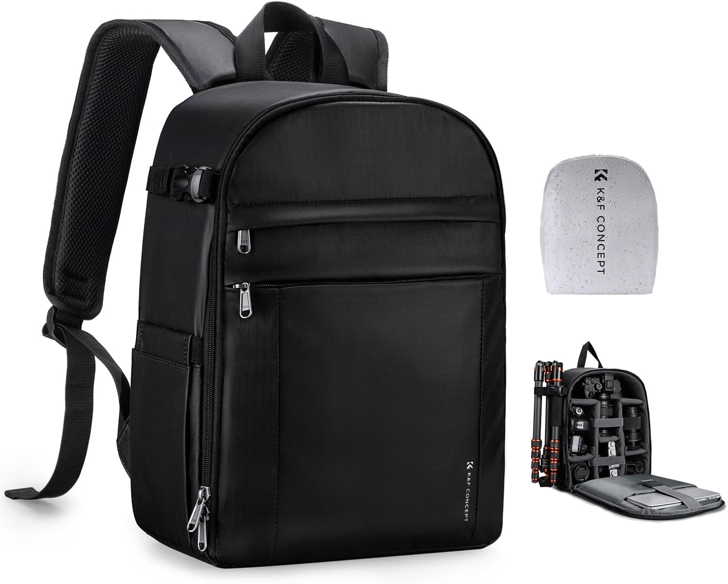 K&F CONCEPT Kamerarucksack Fotorucksack mit Regenschutz 🎒