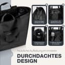 Thumbnail 2 de COTTARA Einkaufstasche groß 40L Shopper schwarz 🛍️