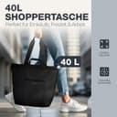Thumbnail 6 de COTTARA Einkaufstasche groß 40L Shopper schwarz 🛍️