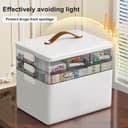 Thumbnail 2 de CTIME 3‑stöckige Medizinbox Tragbar mit Lederhenkel 💊