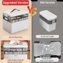 Thumbnail 3 de CTIME 3‑stöckige Medizinbox Tragbar mit Lederhenkel 💊