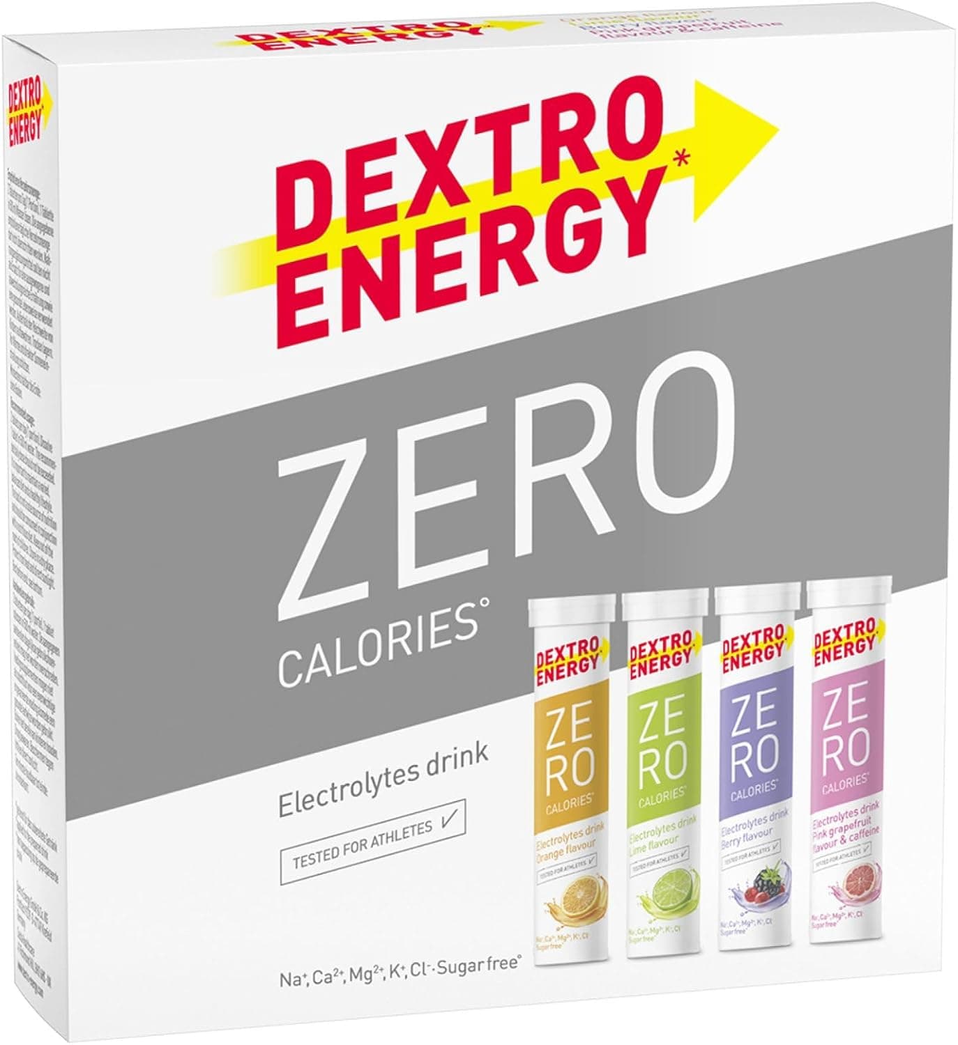 Dextro Energy Elektrolyte ohne Zucker Mix Pack 4 Sorten 4er Pack 🍹