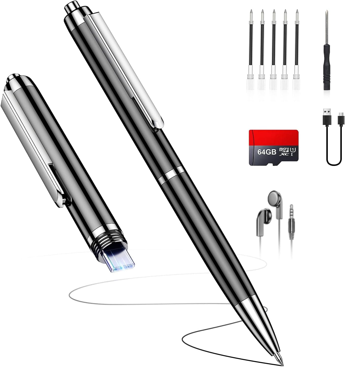 Diktiergerät 64 GB Speicher Voice Recorder 📷