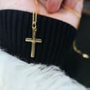 Thumbnail 3 de Dochais 925 Silber Kreuz Halskette Damen 40-45 cm ⌚