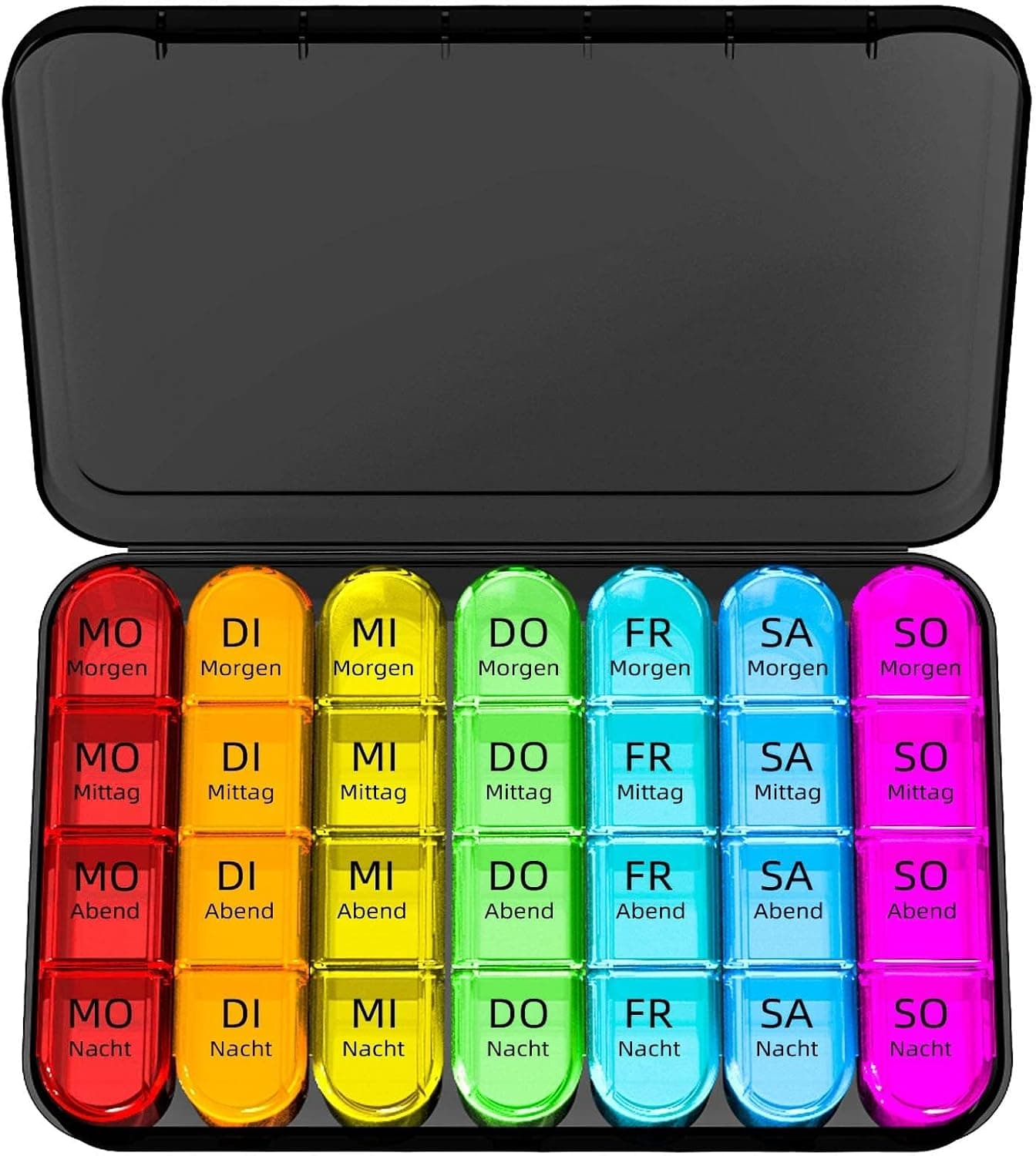 Doruimi Tablettenbox 7 Tage mit 4 Fächern 💊