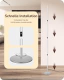 Thumbnail 6 de EDISHINE 2 Stück Stehlampe Wohnzimmer, LED Stehlampe Dimmbar, 3000K warmweiße Stehleuchte mit Memory-Funktion, höhenverstellbar 146 cm, moderne Standleuchte für Schlafzimmer und Büro, Silber
EDISHINE 2 Stück Stehlampe Wohnzimmer,…