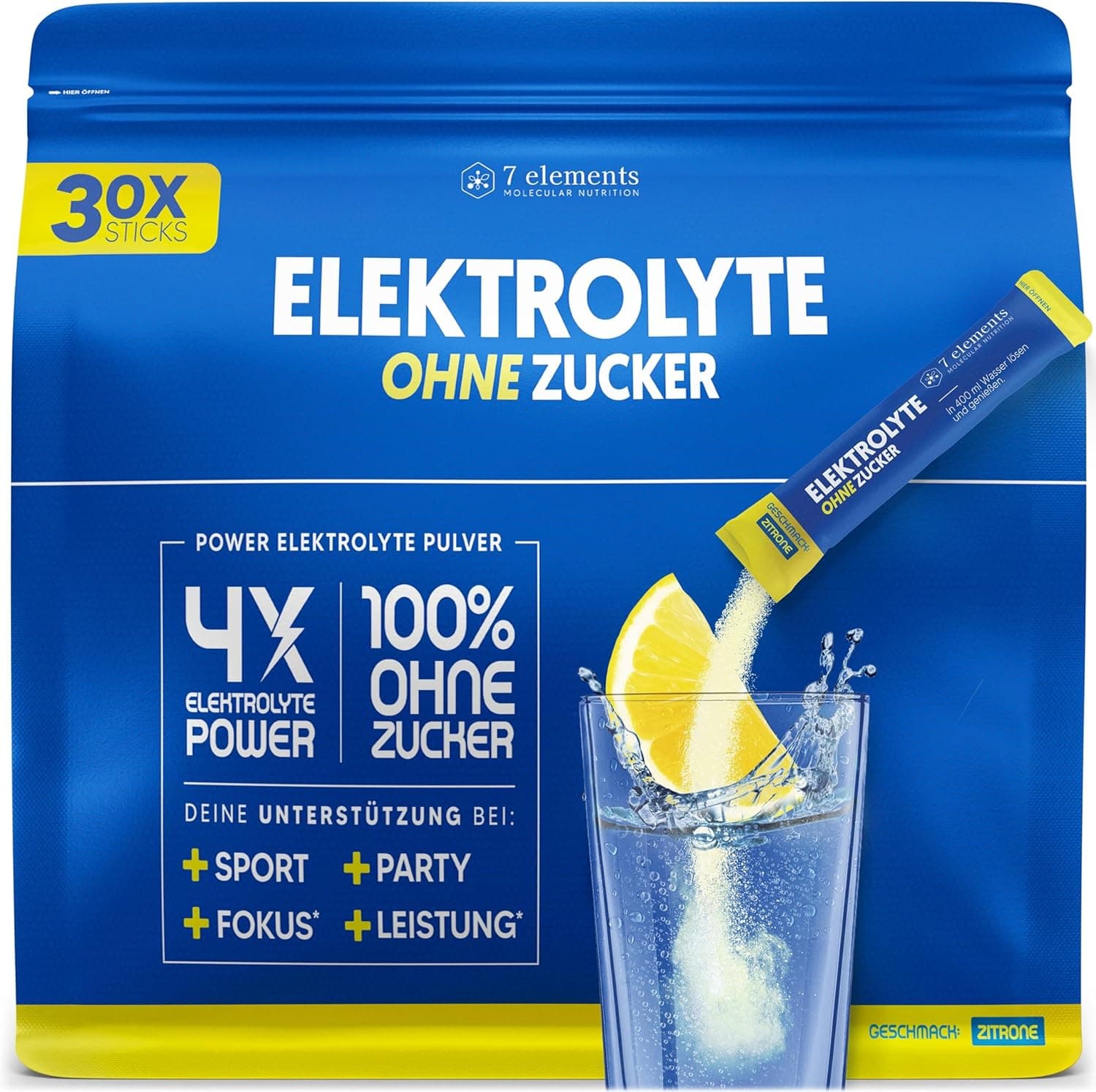 Elektrolyte Ohne Zucker 30 Stück 1390 mg Kalorienarm Premium Elektrolyt Pulver ⌚