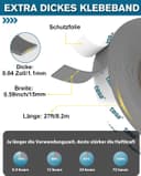 Thumbnail 3 de Emitever Doppelseitiges Klebeband 8,2 m, Montageband 🧴