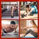 Thumbnail 5 de EnterSports Bauchroller, Bauchmuskeltrainer, Bauchmuskelroller mit Zwei Kniematte, Bauchrad Für Bauchmuskeltraining, Bauchtrainer für Zuhause, Geeignet für Anfänger, Fortgeschrittene und Profis