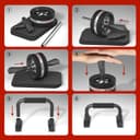 Thumbnail 6 de EnterSports Bauchroller, Bauchmuskeltrainer, Bauchmuskelroller mit Zwei Kniematte, Bauchrad Für Bauchmuskeltraining, Bauchtrainer für Zuhause, Geeignet für Anfänger, Fortgeschrittene und Profis