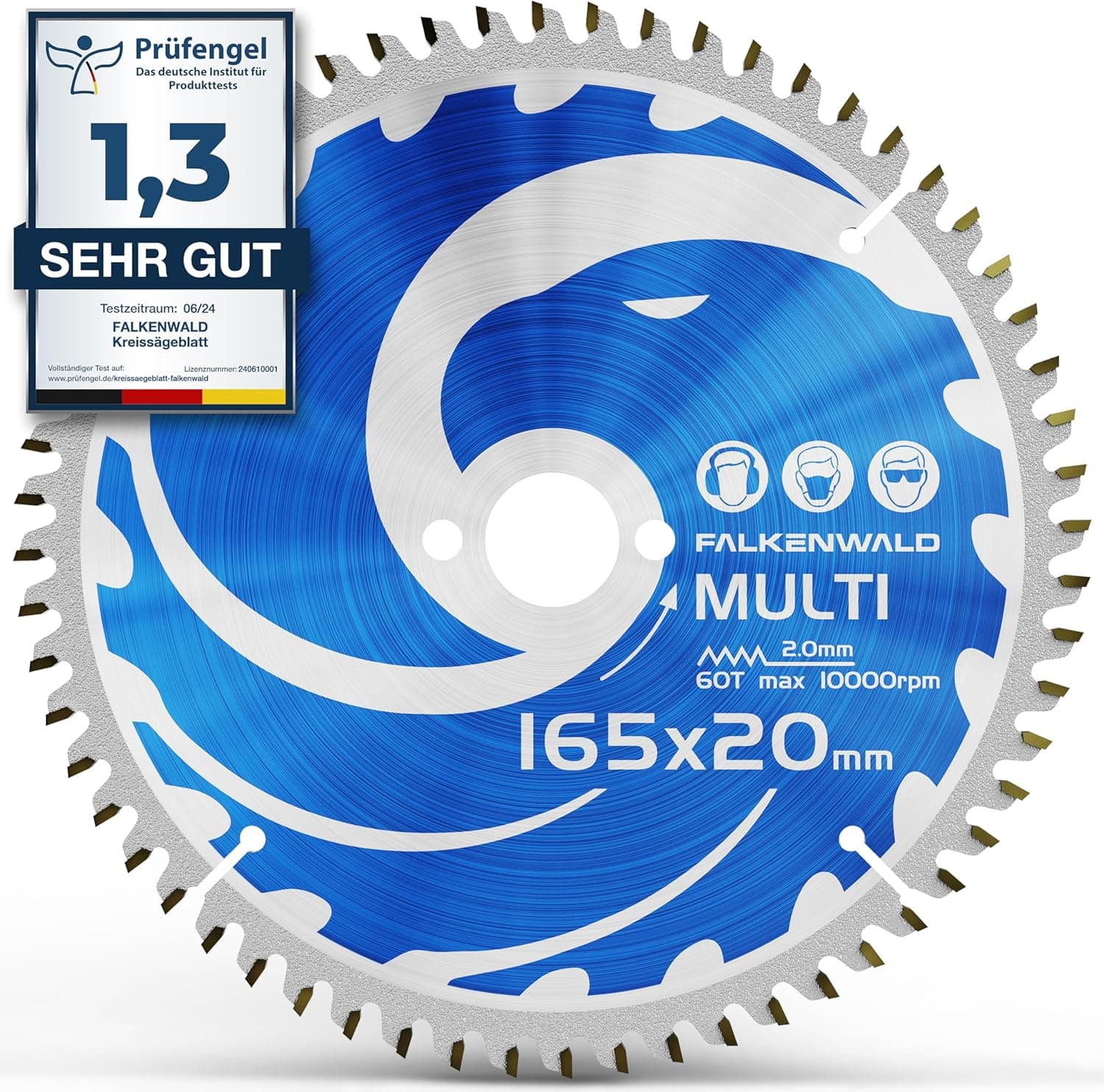 FALKENWALD Kreissägeblatt 165×20 mm — Hartmetallblatt für Holz & Metall 🔧