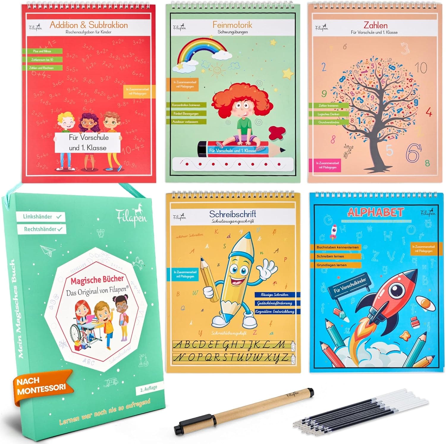 Filapen Magische Vorschulhefte – 5 Übungshefte ✏️