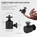 Thumbnail 2 de Folgtek Mini Ball Head Kugelkopf Stativadapter mit Blitzschuh 📷