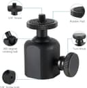 Thumbnail 3 de Folgtek Mini Ball Head Kugelkopf Stativadapter mit Blitzschuh 📷